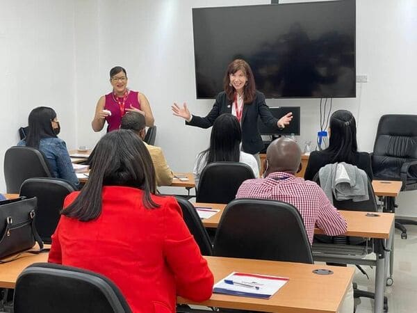 Antoinette Griffin leads an in-person workshop