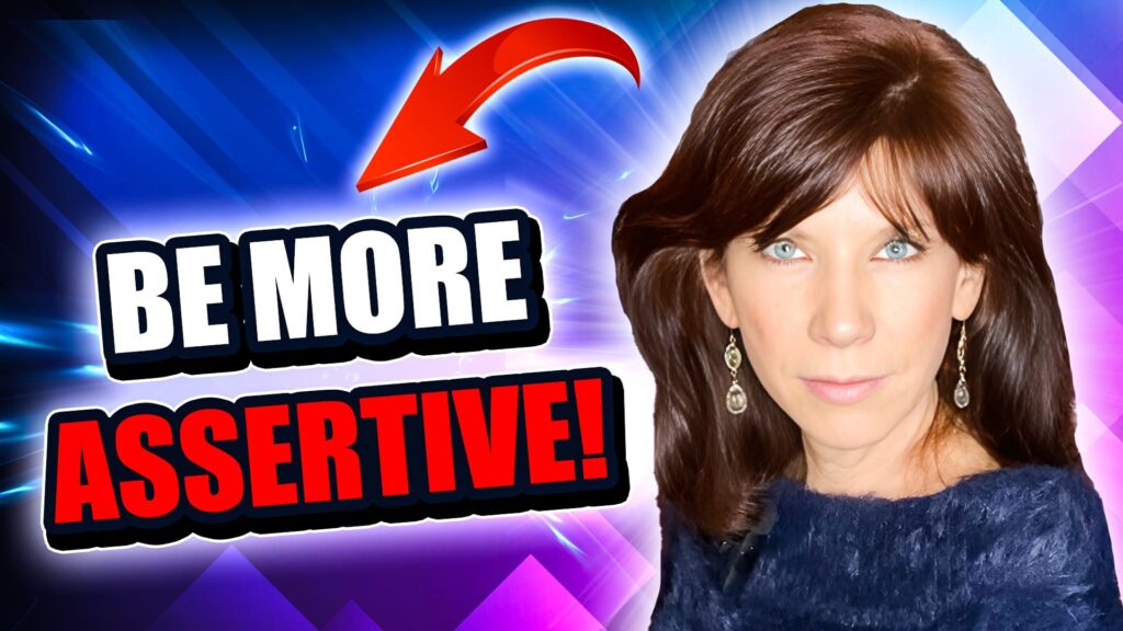 antoinette griffin with text reading be more assertive