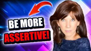 antoinette griffin with text reading be more assertive