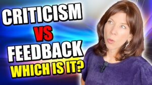 photo of antoinette griffin, text reads criticism vs feedback, which is it?
