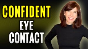 text reading, confident eye contact. a photo of Antoinette Griffin is at the right