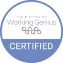 6 types of working genius certification badge