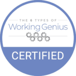 6 types of working genius certification badge